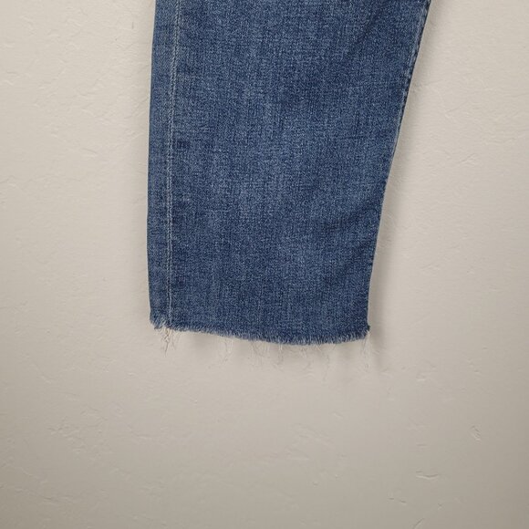 Citizens Of Humanity Isola Straight Crop Jeans Stretch Raw Hem Blue Size 29 - Picture 12 of 16